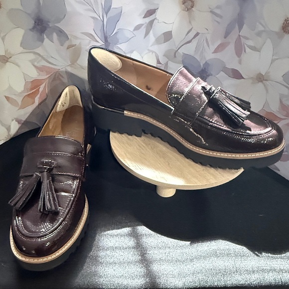 Franco Sarto Shoes - Franco Sarto Women's Tassel Loafers in Rich Burgundy/Brown-Sz 8